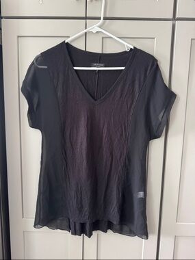 Rag & Bone black semi sheer blouse XS